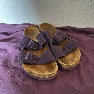 Birkenstock Arizona in Purple Suede